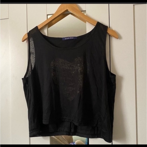 Ocean Drive Tops - OCEAN Drive Black Tank Top Size S
Lightweight